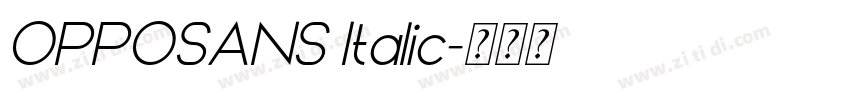 OPPOSANS Italic字体转换